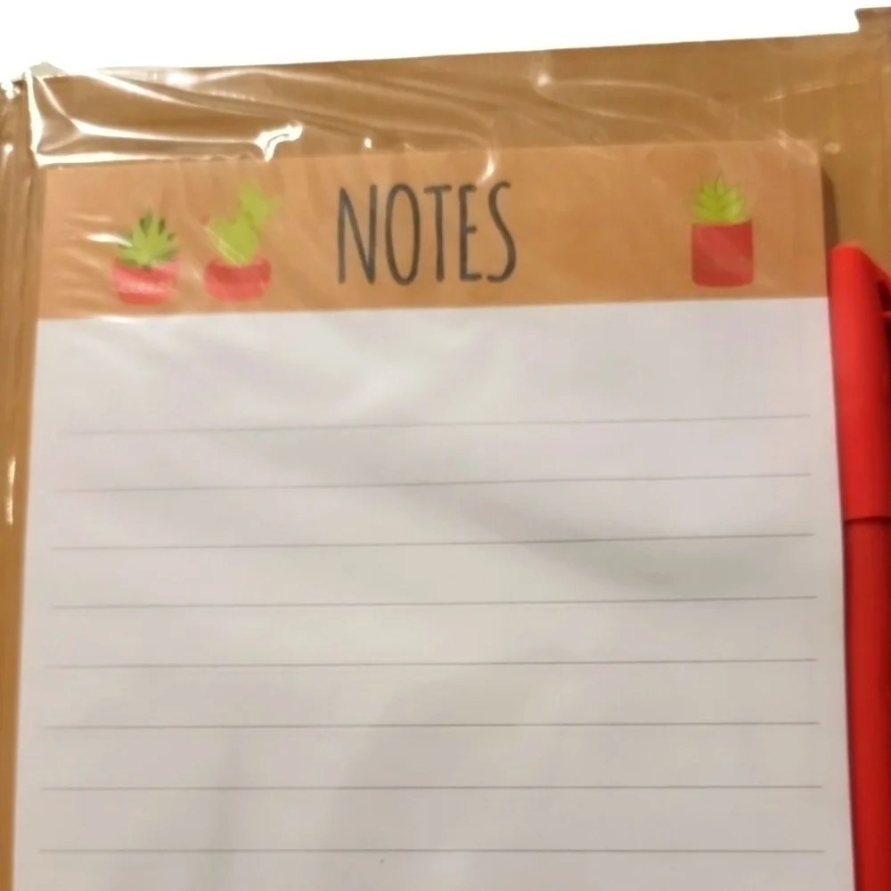 Clipboard set with note pad Bloom where you are planted. Plant graphic New!